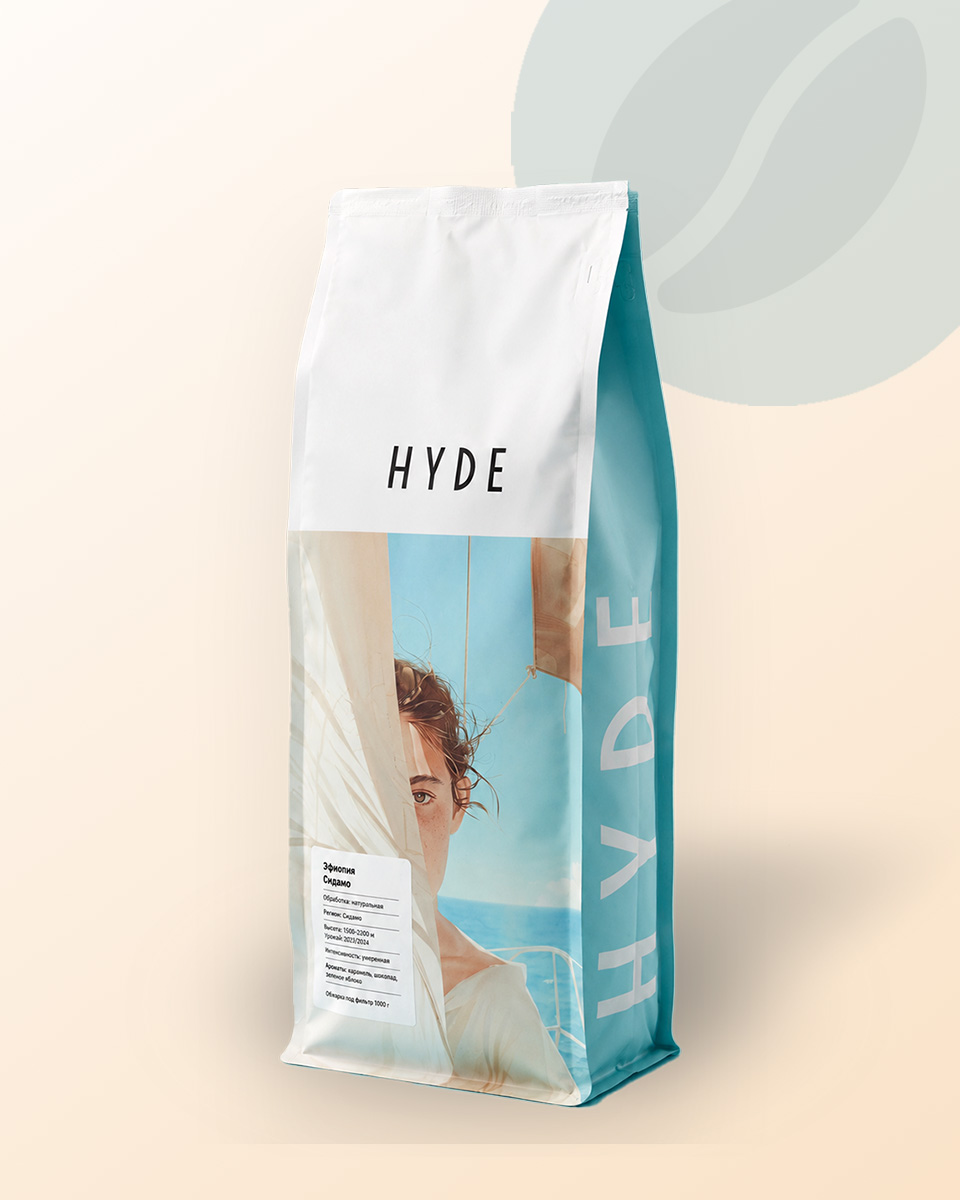 Кофе в зернах Hyde, Эфиопия Сидамо 2 гр, 1000г